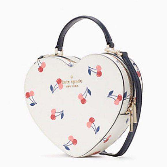 Kate Spade Love Shack Cherry Heart Crossbody Cream Multi - Picture 3 of 16
